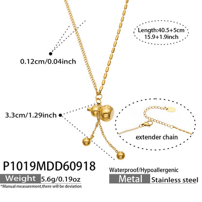 B廠【P1019】 新中式葫蘆流蘇吊墜鎖骨鏈項鍊
 26.09-4