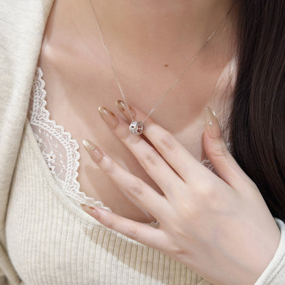 E廠【XDQ0694N】S925純銀小眾高級感鏤空小蠻腰項鍊女精緻時尚鑲鑽鎖骨鏈
 26.01-1