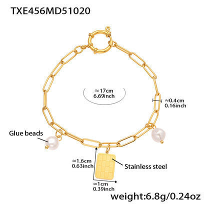 B廠【TXP456】不鏽鋼異形膠珠圓牌女王DIY多配件珠寶扣手鍊項鍊飾品套裝
 25.10-5