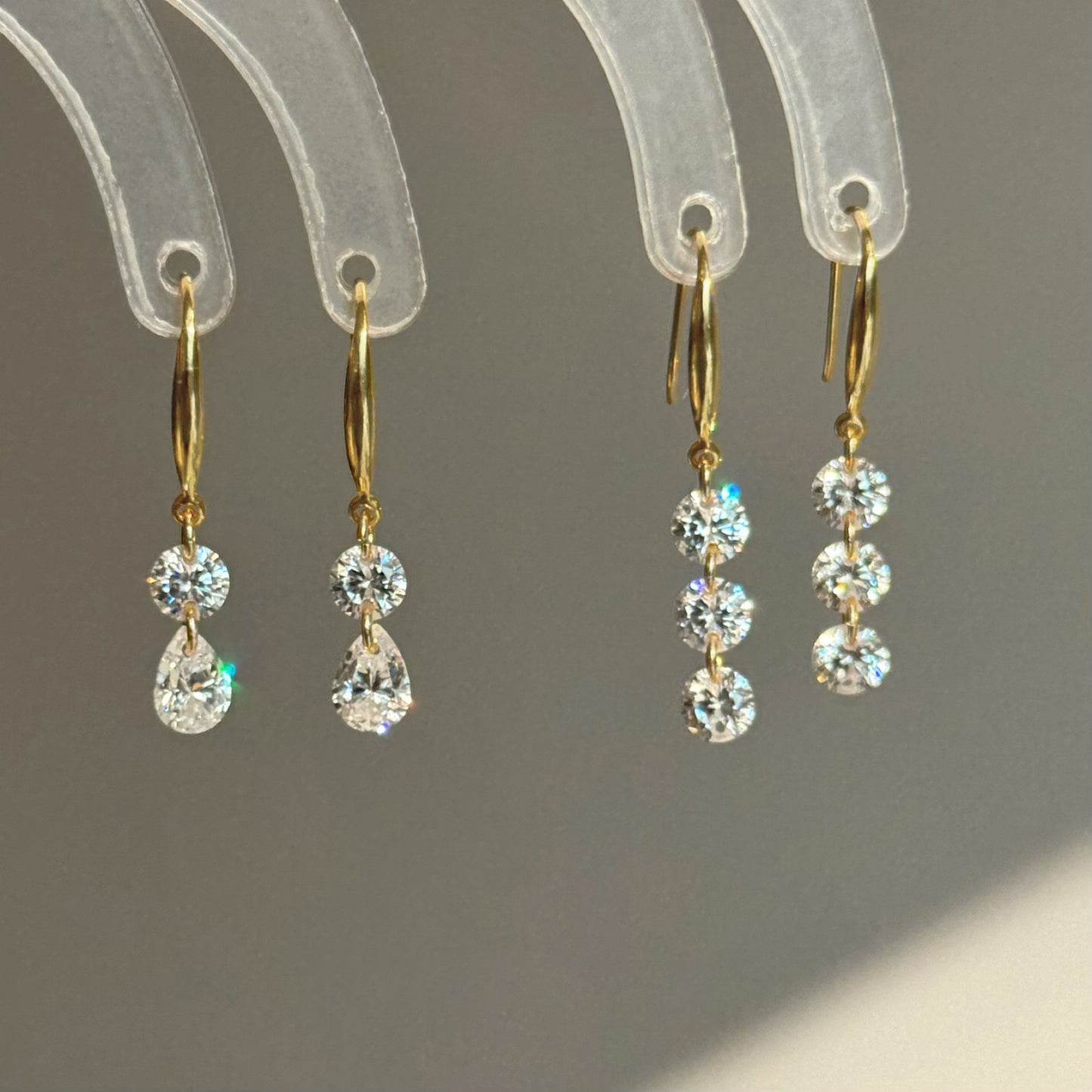 F廠【XDQ10100E】S925純銀鋯石耳環女耳鉤簡約百搭法式復古感耳飾高級水滴耳墜
 25.11-2