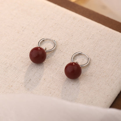 D廠【YC9575E】S999足銀紫金砂耳扣幾何耳飾輕奢華麗極簡中式多尺寸耳飾 25.02-2