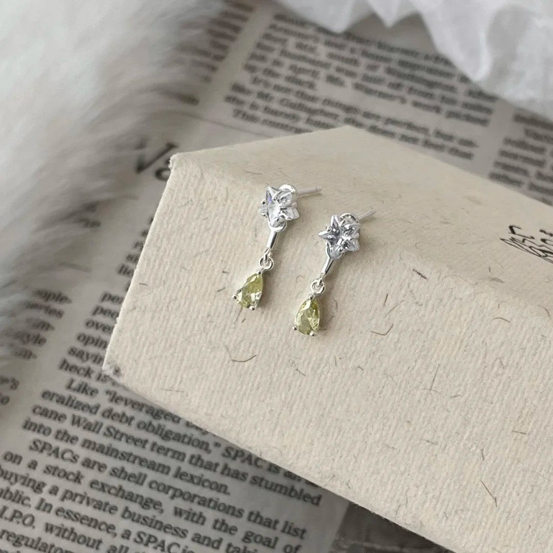 F廠【XDQ10316E】通體925純銀後掛式水滴耳環女小眾設計感精緻鋯石耳飾
 25.10-5