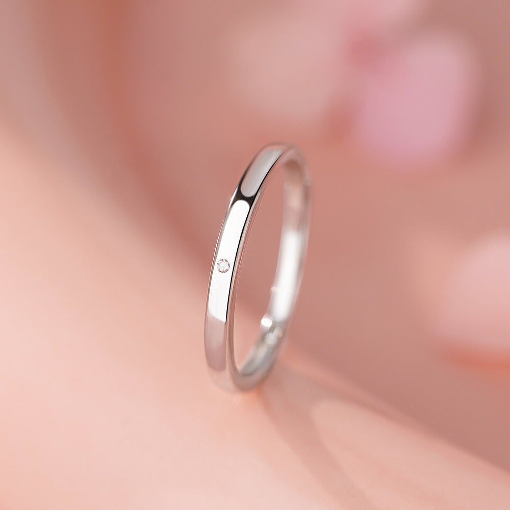 D廠【YC4861R】S999足銀高級感幾何鋯石對戒情侶對戒小眾設計戒指
 25.12-1