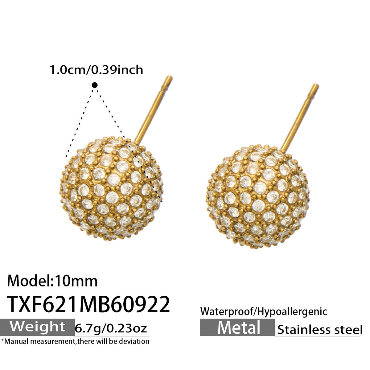 B廠【TXP621】 5A鋯石球體吊墜耳環手鍊項鍊飾品套裝
 26.09-4