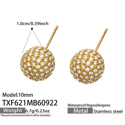 B廠【TXP621】 5A鋯石球體吊墜耳環手鍊項鍊飾品套裝
 26.09-4