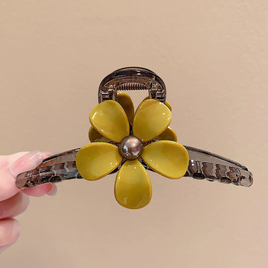 C廠【X153】韓國醋酸花朵抓夾女氣質大號高級感鯊魚夾2026新款盤髮夾百搭髮飾
 26.04-4