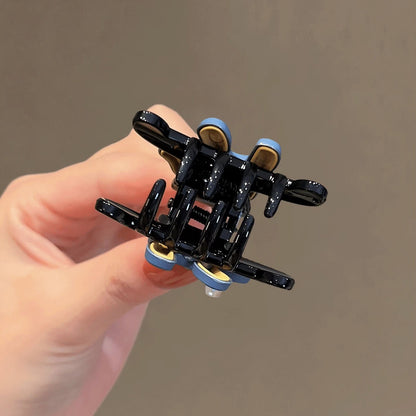 C廠【X119】藍色小狗髮夾質感半紮髮抓夾精緻小號髮卡2026新款後腦勺鯊魚夾女
 26.04-3