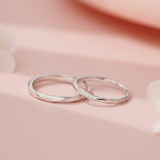 E廠【YC5051R】足銀S999莫比烏斯情侶對戒簡約幾何高級感時尚小眾戒指
 25.11-1