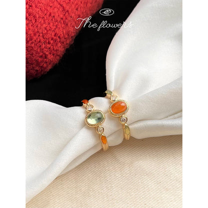 A廠【5484】文藝復古開口可調鍍18K真金加厚保色指環法式新款食指戒 25.02-2