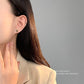 E廠【YC9786E】S999足銀高級感虎眼石愛心耳環女時尚小眾高級感輕奢耳飾 24.04-1