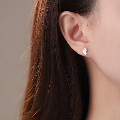 D廠【YC2215E】S925純銀個性幽靈耳環女創意搞怪ins時尚可愛小眾耳飾品 25.01-1