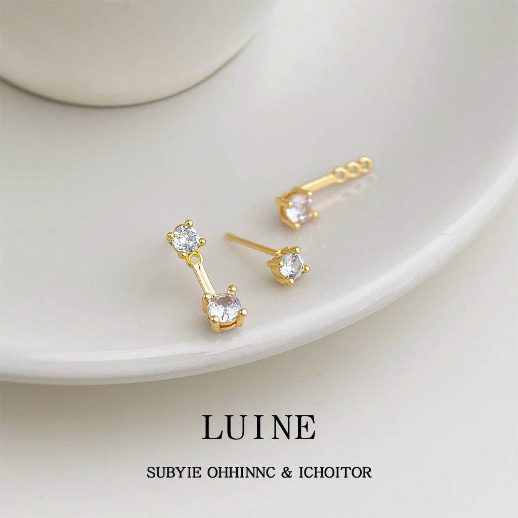 A廠【7184】一款兩戴時尚高級感簡約輕奢風925銀針通勤百搭新款耳環
 25.12-2