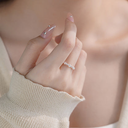 D廠【YC4374R】S925純銀蝴蝶結戒指搭配甜美多款式精緻韓風可愛公主手飾 25.03-3