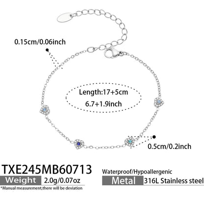 B廠【TXP245】歐美新款不銹鋼鍍18k金 多巴胺系列滿鋯石愛心吊墜項鍊手鍊女飾品
 26.07-4
