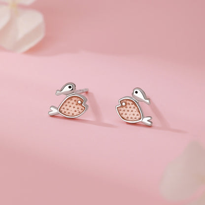 D廠【YC4190E】足銀S999輕奢個性小魚耳環女高級感簡約百搭精緻小巧可愛耳飾
 26.03-2