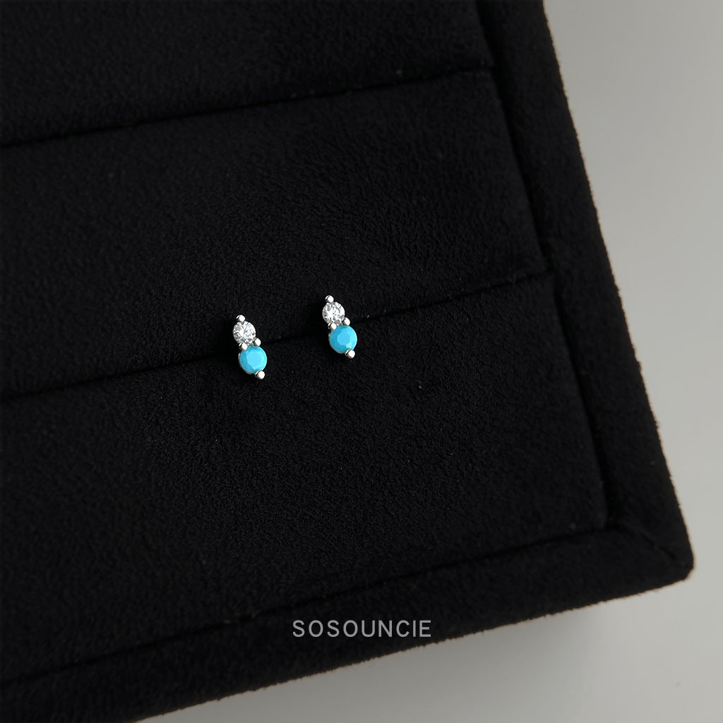 A廠【7186】迷你版小巧輕奢風通勤百搭學生s925銀針耳環清新甜美耳骨釘耳飾女
 25.12-1