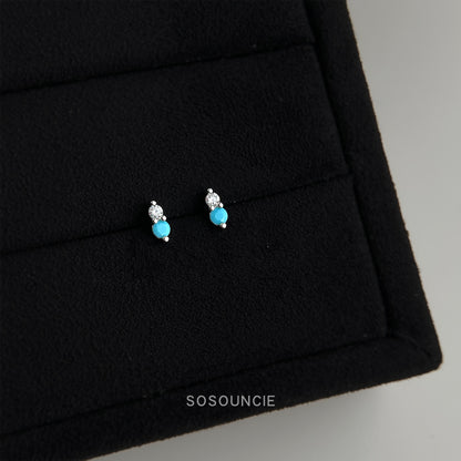 A廠【7186】迷你版小巧輕奢風通勤百搭學生s925銀針耳環清新甜美耳骨釘耳飾女
 25.12-1