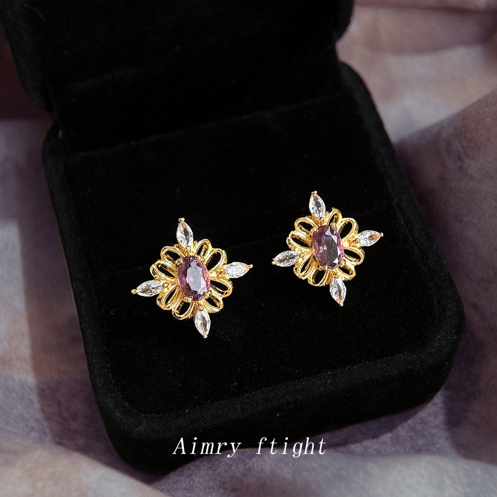 A廠【7106】原創小眾設計時尚高級感輕奢風925銀針鍍14K個性新款耳環
 25.11-4