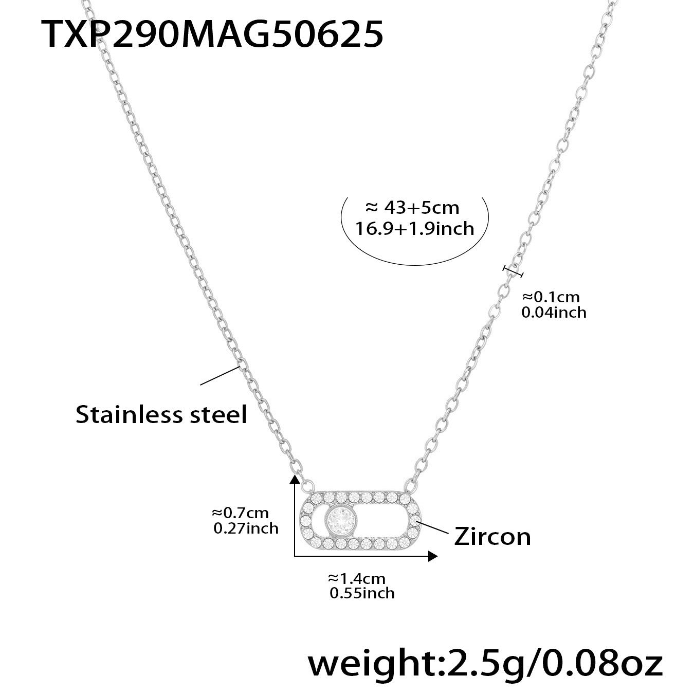 B廠【TXP290】歐美飾品不鏽鋼5A鋯石鎖骨項鍊戒指首飾組18k鍍金不掉色 25.07-1