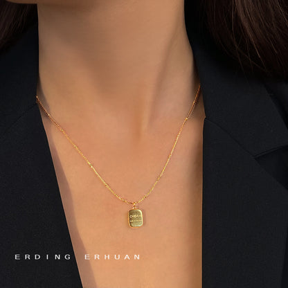 A廠【5656】時尚高級感304不鏽鋼鍍18K真金幾乎不褪色高保色項鍊鎖骨鏈 25.03-1