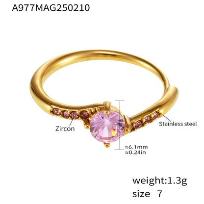 B廠【A977】簡約個性砝碼彩釉愛心設計感飾品小眾輕奢鈦鋼鍍金寬麵戒指 25.02-3