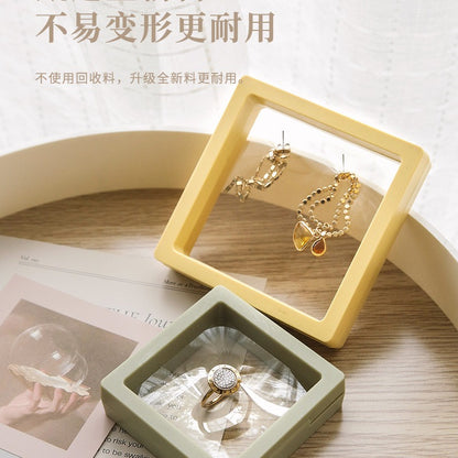 【AQ81】懸浮盒首飾盒包裝袋收納透明防氧化pe膜耳環耳環耳釘項鍊手鍊飾品薄框
