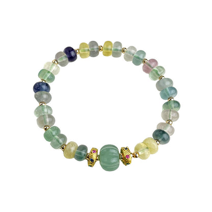 A廠【5414】天然石銀石春季全新原創手工手鍊森系清新甜美鑲鋯石手串手飾 25.01-3