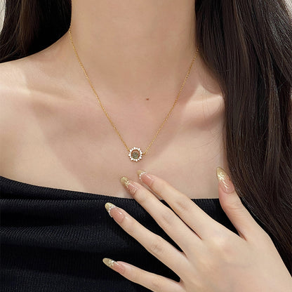 E廠【DQ0685N】新中式簡約天然翡翠項鍊女S925純銀蕾絲圍鑲鋯石鎖骨鏈潮 25.07-2