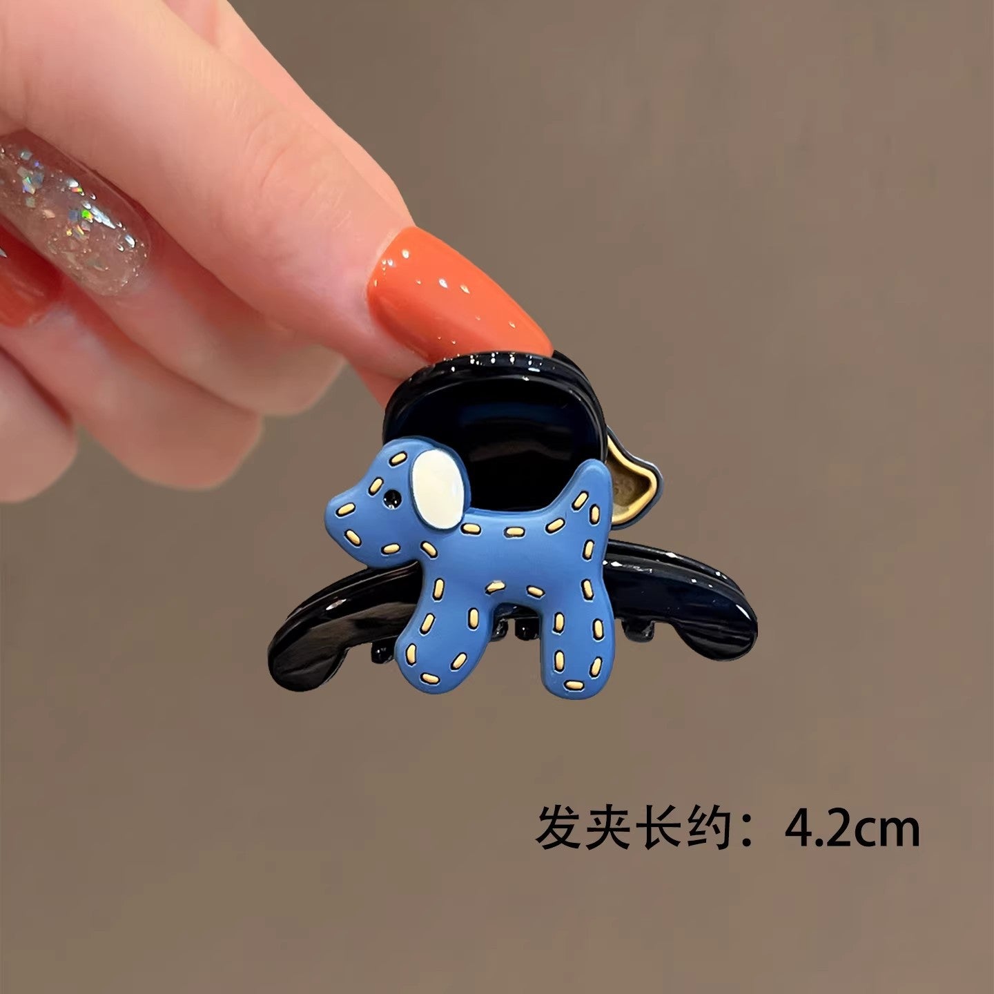 C廠【X119】藍色小狗髮夾質感半紮髮抓夾精緻小號髮卡2026新款後腦勺鯊魚夾女
 26.04-3