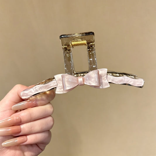 C廠【X416】韓國醋酸蝴蝶結頭髮抓夾女大號髮量大鯊魚夾2026新高級感髮夾頭飾
 26.06-1「C廠-單筆結帳需滿，NT$500出貨(不含運費)」
