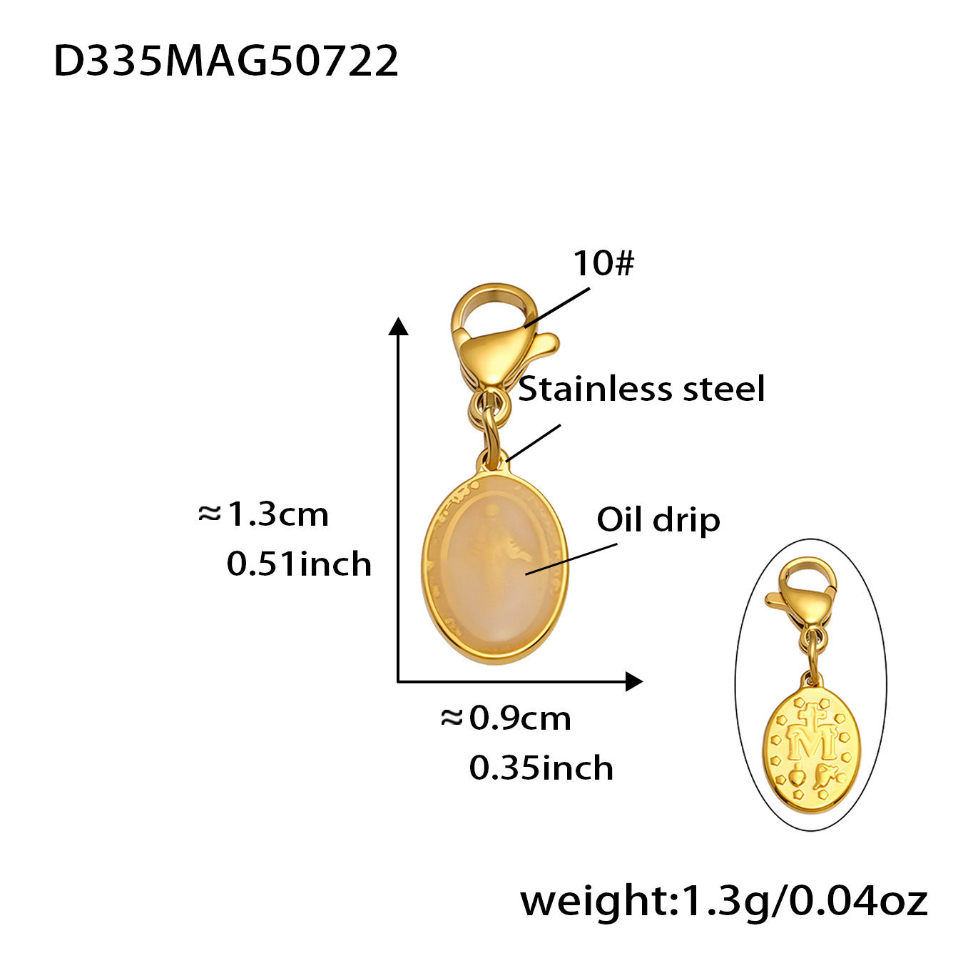 B廠【P1242】超閃5A鋯石皇冠愛心十字架花朵多配件項鍊不鏽鋼18k鍍真金 25.08-1