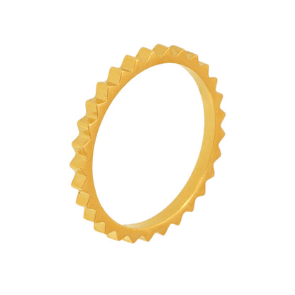 B廠【A994】ins小眾設計齒輪造型設計可疊戴搭配戒指女款不鏽鋼鍍18K金 25.04-4