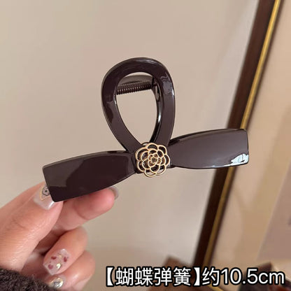 C廠【X45】復古氣質花朵蝴蝶結髮夾女後腦勺盤髮抓夾2026新款鯊魚夾髮卡髮飾
 26.03-4「C廠-單筆結帳需滿，NT$500出貨(不含運費)」