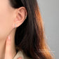 E廠【YC9779E】S925純銀簡約圓扣女百搭時尚通勤日常素圈款耳環耳環 24.02-3