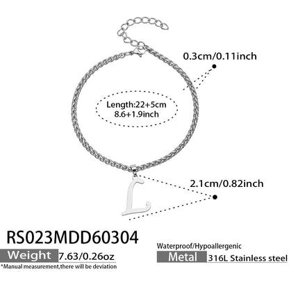 B廠【RS023】ins小眾時尚設計新款26字吊墜腳鍊不銹鋼材質歐美個性簡約腳飾
 26.03-2