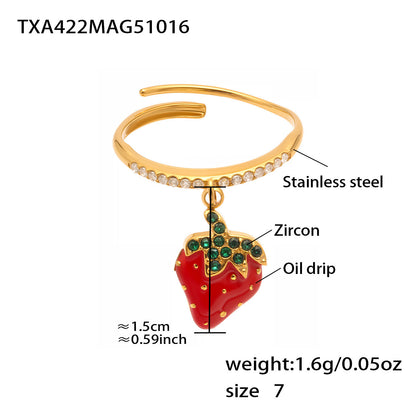 B廠【TXP422】跨境設計5A鋯石彩色滴油夏日水果多配件吊墜項鍊手鍊套裝女
 25.10-4