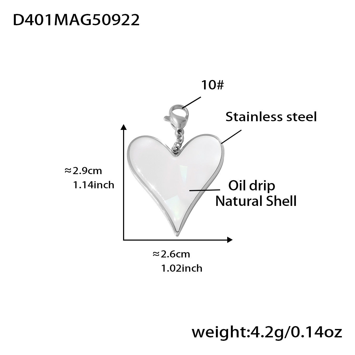 B廠【TXF410】天然貝殼滴油大小愛心耳環戒指不鏽鋼材質跨境熱銷時尚飾品
 25.10-1