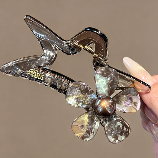 C廠【X556】甜美花朵五角星抓夾女高級感巨好看鯊魚夾2026新款盤髮夾大號髮飾 26.07-2「C廠-單筆結帳需滿，NT$500出貨(不含運費)」