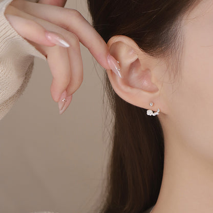 D廠【YC1349N】原創S999足銀典雅花之靈語套裝女清新獨特設計甜美耳飾 25.04-1