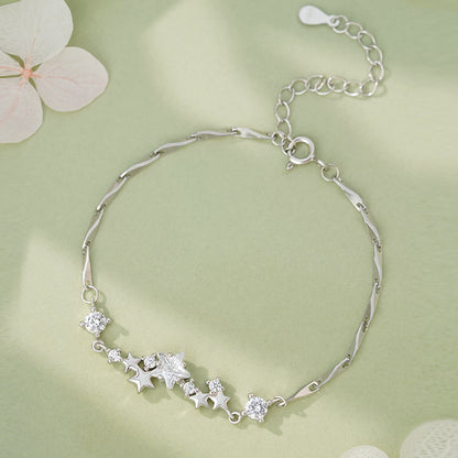 D廠【YC5136SL】純銀S925溫柔星星手鍊女輕奢小眾獨特精緻高級甜美優雅手飾
 25.12-3