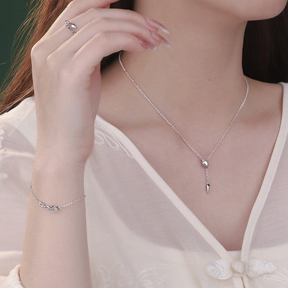 D廠【YC0844N】原創S925足銀生肖巳蛇年項鍊好運吉祥本命年三件套 25.01-4