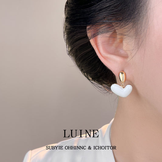 A廠【7108】法式愛心耳環2025新款爆款高級感純銀針耳環女小眾獨特百搭耳飾品
 25.11-3