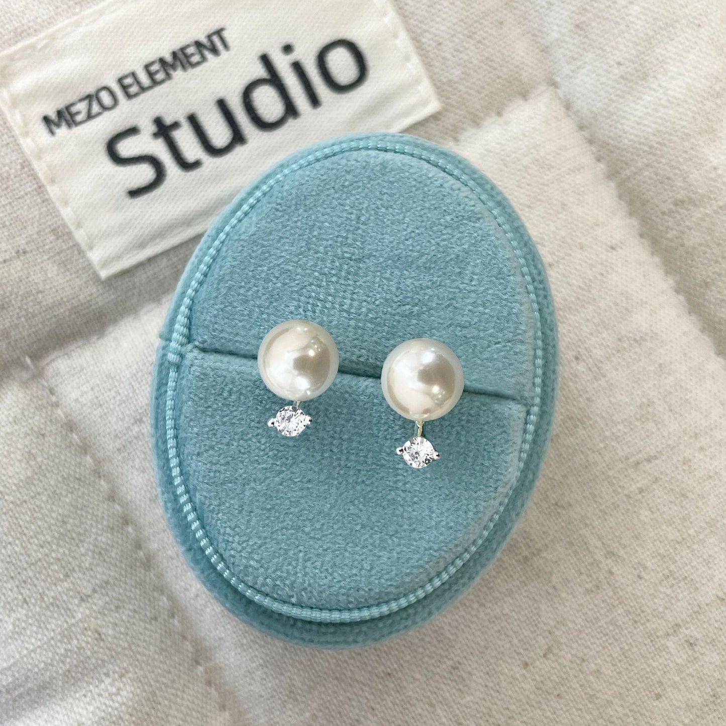 E廠【XDQ10944E】韓版小眾設計仿珍珠鋯石耳環女S925純銀氣質百搭通勤耳飾ins
 25.11-4