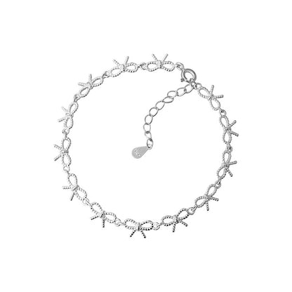 D廠【YC4629SL】S925純銀甜美蝴蝶結手鍊女高級感少女心設計感疊戴電鍍飾品 25.03-4