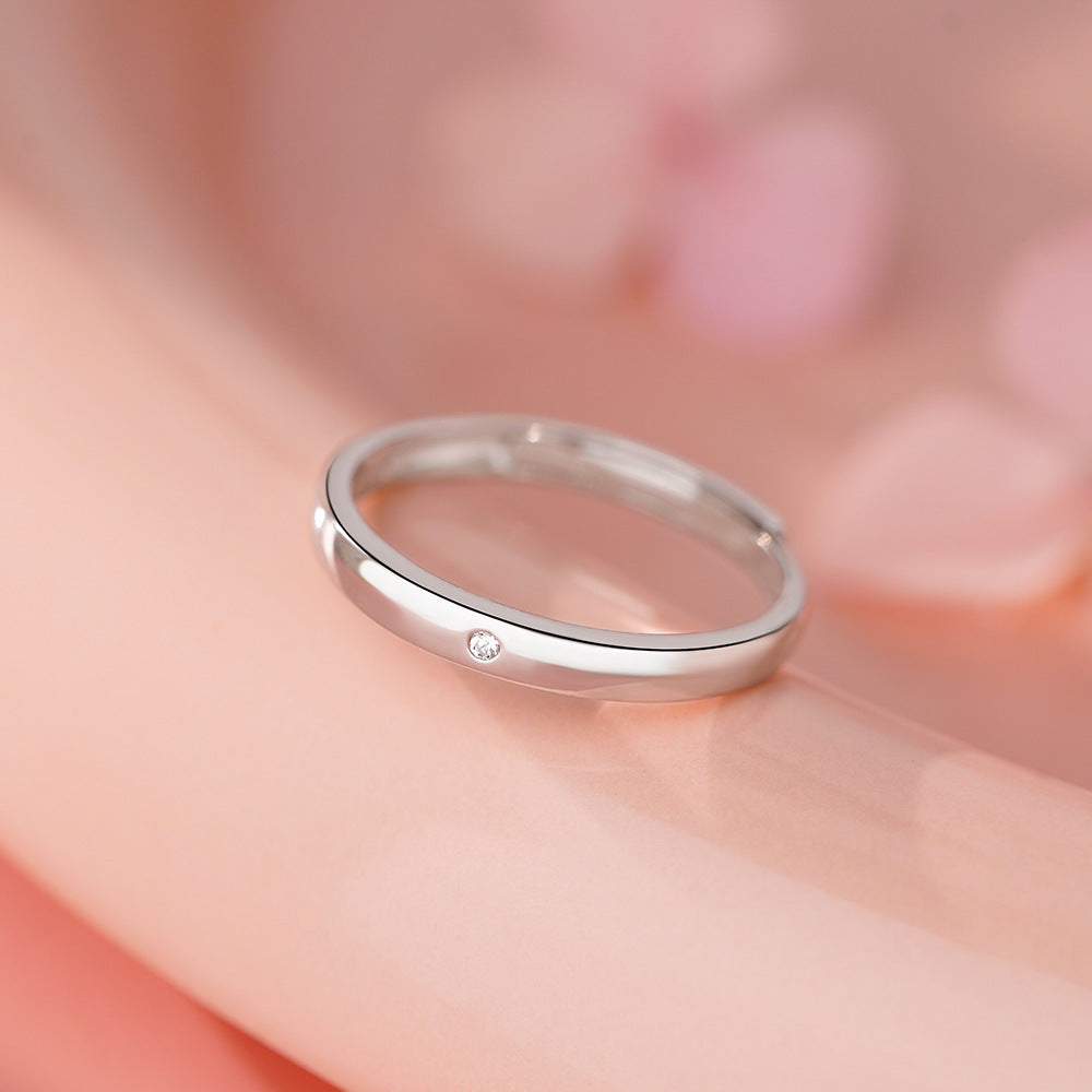 D廠【YC4861R】S999足銀高級感幾何鋯石對戒情侶對戒小眾設計戒指
 25.12-1