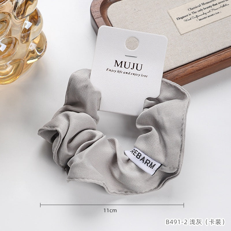 D廠【B491】韓國斜紋大腸圈髮繩高級感卡裝頭繩條碼商超髮飾皮筋綁馬尾髮圈
 25.11-1「D廠-單筆結帳需滿，NT$600出貨(不含運費)」