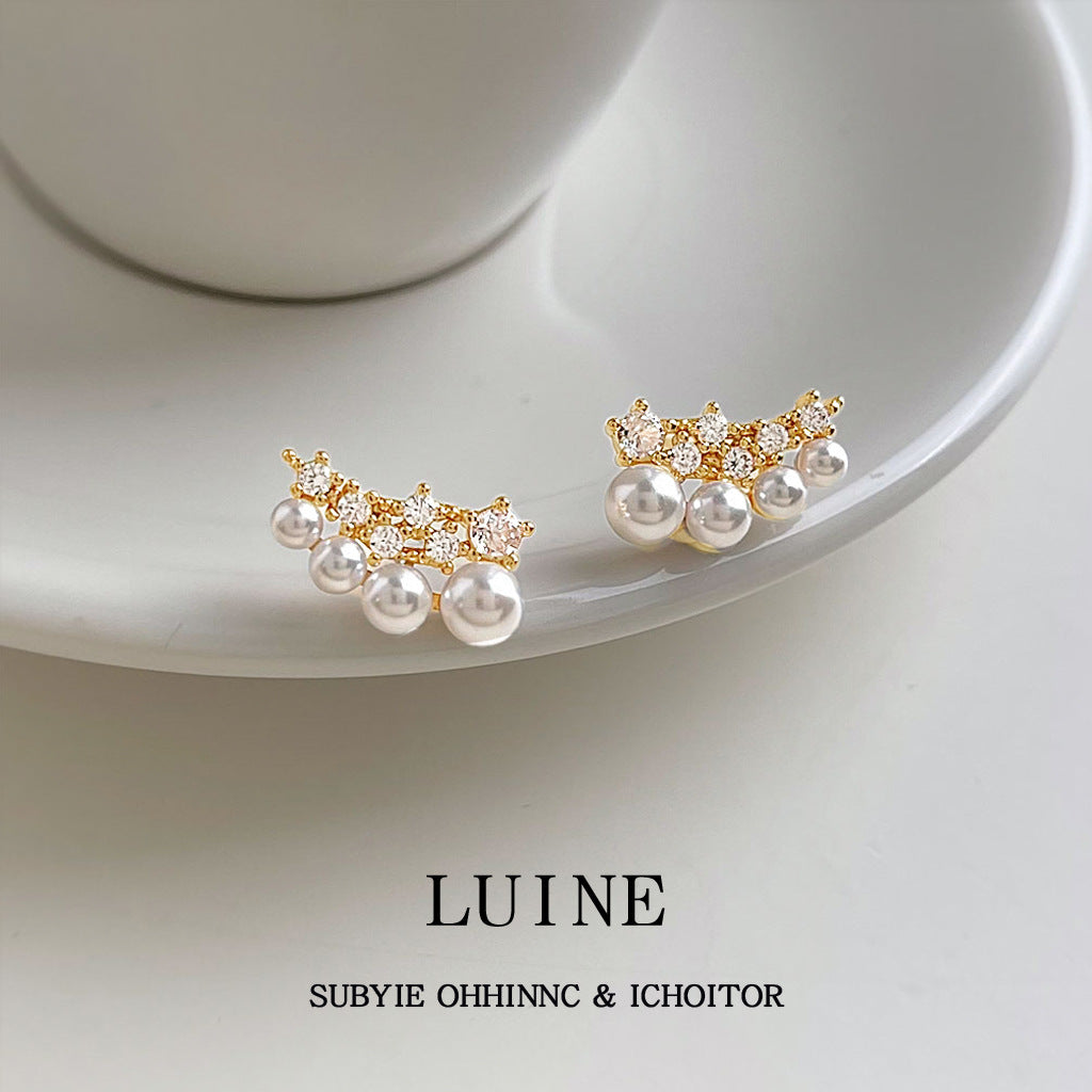 A廠【6042】實物很美~輕奢高級感煙火鋯石耳環女2025新款爆款小眾設計感耳飾
 25.12-1