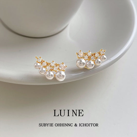 A廠【6042】實物很美~輕奢高級感煙火鋯石耳環女2025新款爆款小眾設計感耳飾
 25.12-1