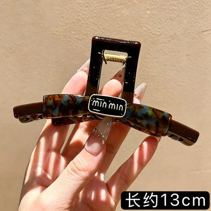 C廠【X199】韓國高階醋酸字母抓夾女高級感2026新款氣質後腦勺盤髮鯊魚夾髮飾
 26.04-5「C廠-單筆結帳需滿，NT$500出貨(不含運費)」