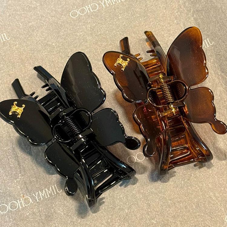 C廠【X315】蝴蝶設計~網紅簡約髮夾女後腦勺高級感壓克力抓夾大號鯊魚夾新款
 26.05-3